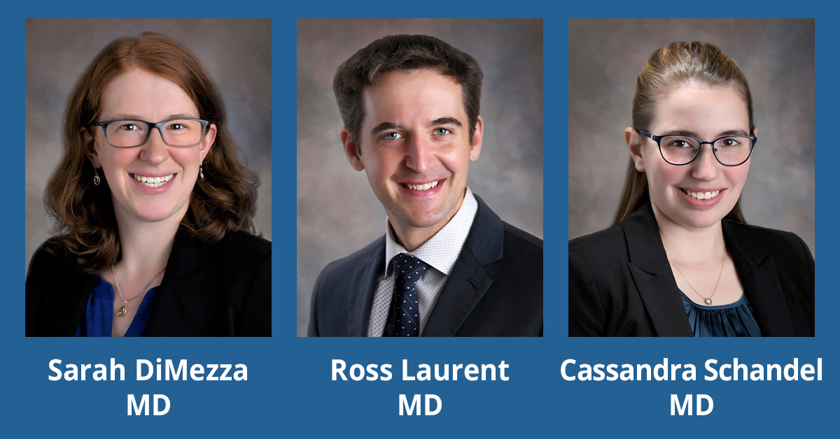 DiMezza, Laurent, Schandel join BayCare Clinic Emergency Physicians