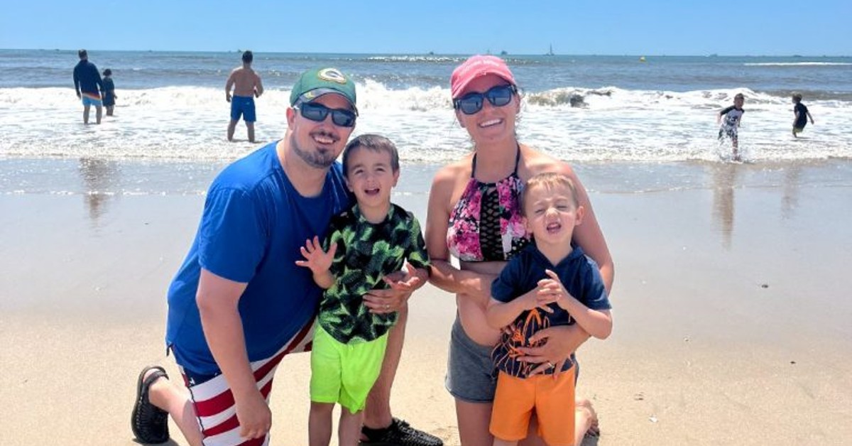 Dr. Harper and family on the beach