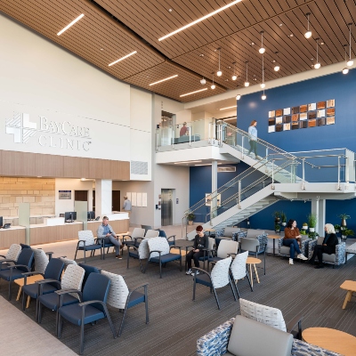 Lobby area of Lakeside Campus BayCare Clinic Manitowoc