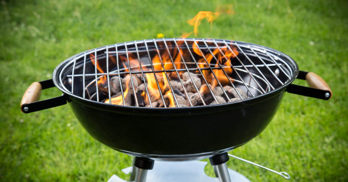 Corn, peaches, plums, berries on the grill